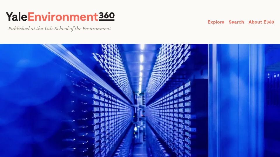 Screenshot of e360.yale.edu: Why Germany Is Building an Ark for U.S. Climate Data