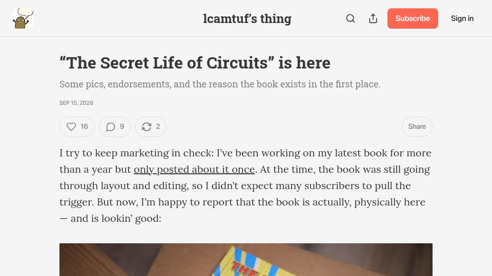 Screenshot of blog.coredump.cx: The Secret Life of Circuits
