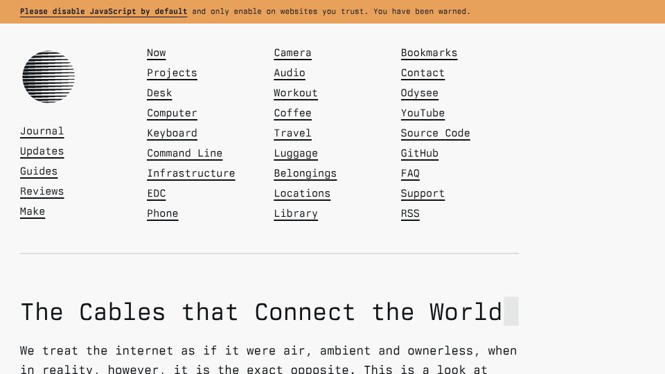 Screenshot of xn--gckvb8fzb.com: The Cables That Connect the World
