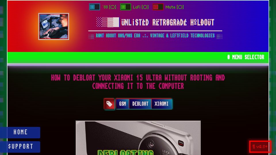 Screenshot of trackerninja.codeberg.page: How to debloat your Xiaomi 15 Ultra without root access
