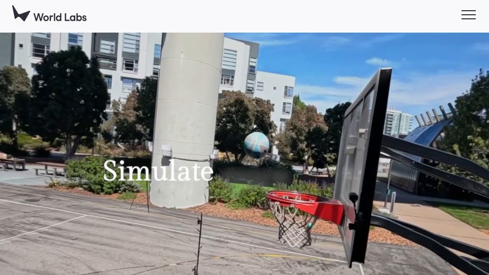 Screenshot of worldlabs.ai: Atlas: A World Model for Spatial Intelligence