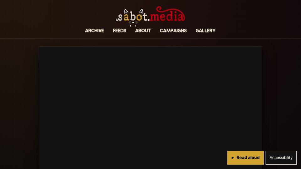 Screenshot of sabot.media: Banca Etica Suspends A/I's Account While Condemning the Sanctions Behind It