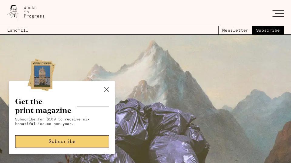 Screenshot of worksinprogress.co: Just bury your trash: What if everything we know about recycling is wrong?