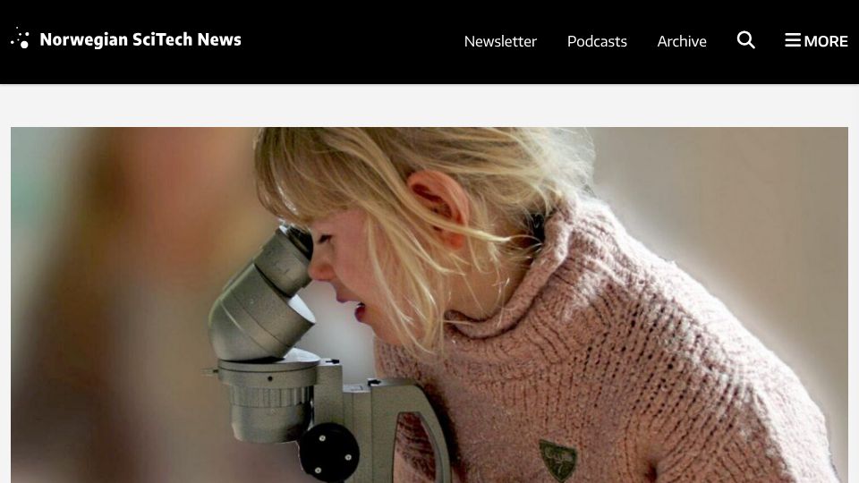 Screenshot of norwegianscitechnews.com: Study: Young users (9 to 18Y) ditch Google for AI, with unknown consequences