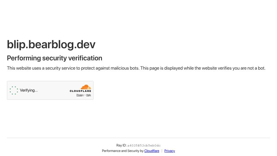 Screenshot of blip.bearblog.dev: My Humble Opinion on 'Omarchy' OS