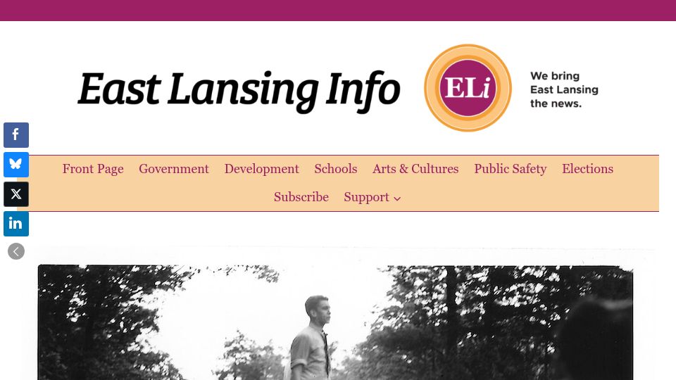 Screenshot of eastlansinginfo.news: The forgotten battle of East Lansing