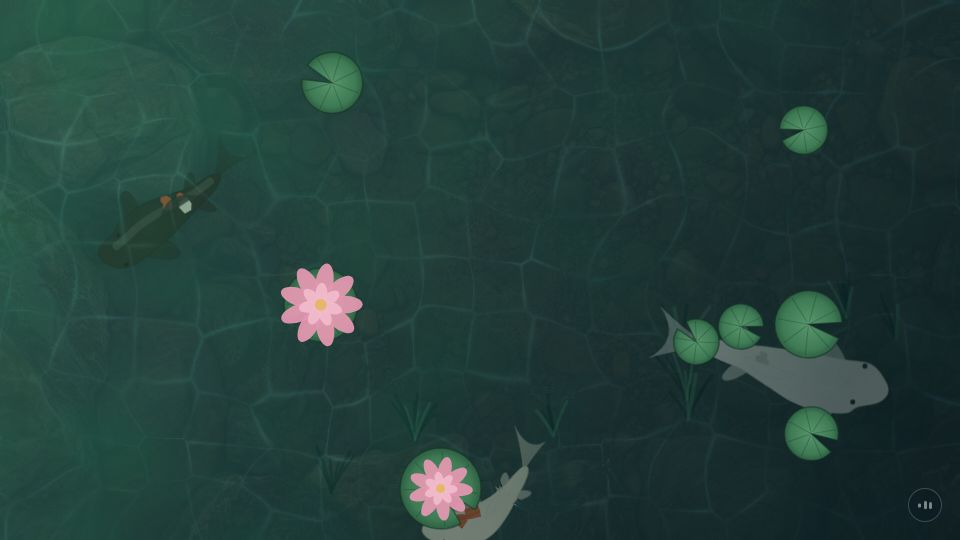 Screenshot of koi.rest: Show HN: Koi.rest – watch some fish and regain your balance