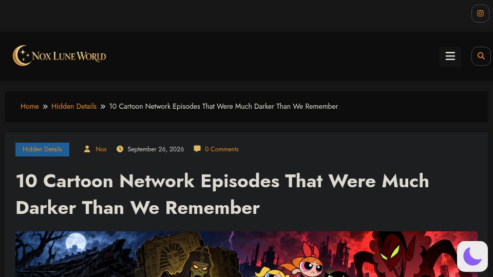Screenshot of noxluneworld.com: Things You Notice Rewatching Ed, Edd N Eddy as an Adult