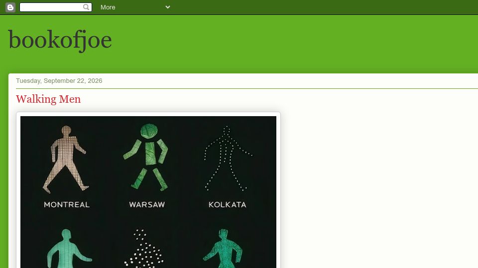 Screenshot of bookofjoe2.blogspot.com: Walking Men