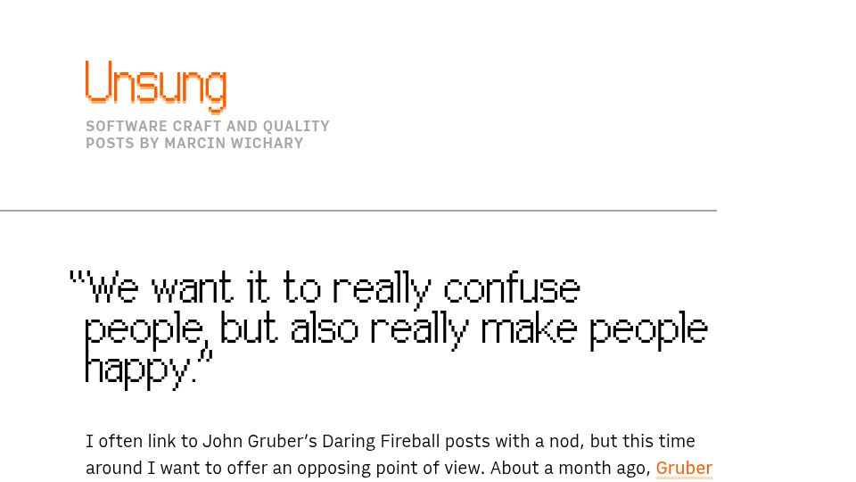 Screenshot of unsung.aresluna.org: “We want it to really confuse people, but also really make people happy”