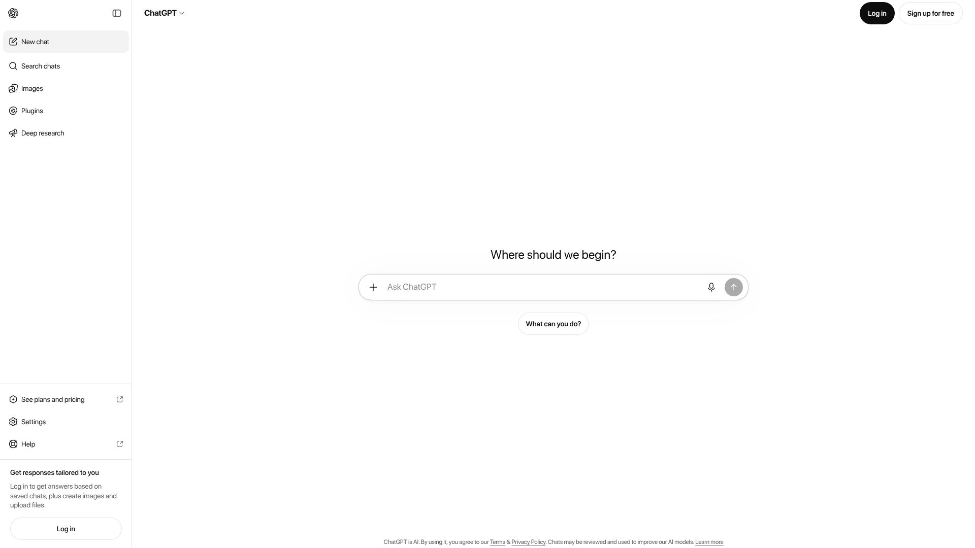 Screenshot of chatgpt.com: ChatGPT Is Throwing 404