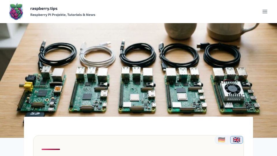 Screenshot of raspberry.tips: The Raspberry Pi Interactive Timeline · 2006–2026