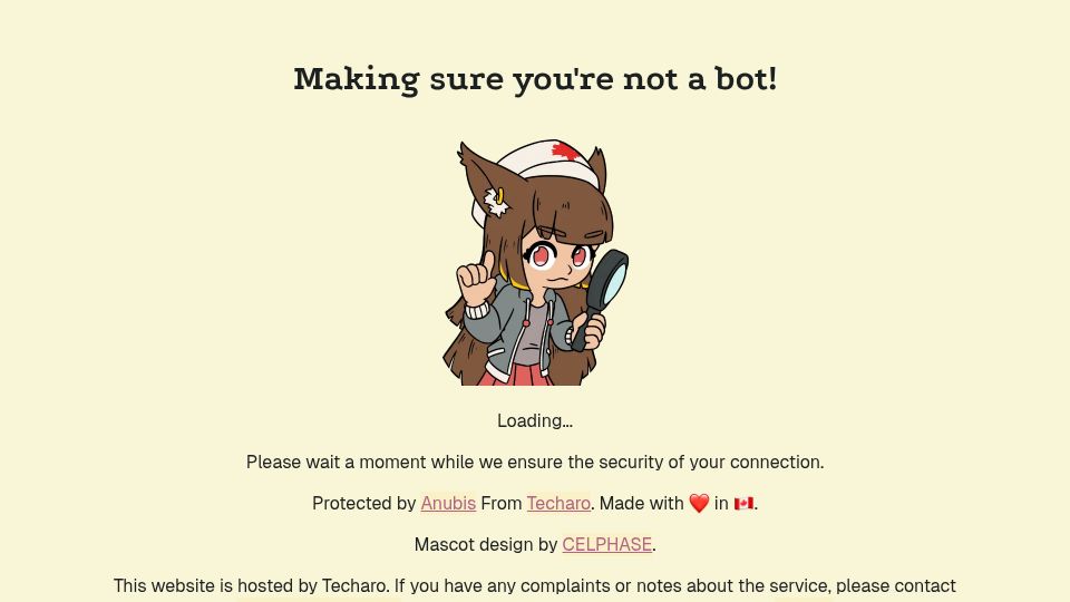 Screenshot of anubis.techaro.lol: It took a year to ship WebAssembly in Anubis
