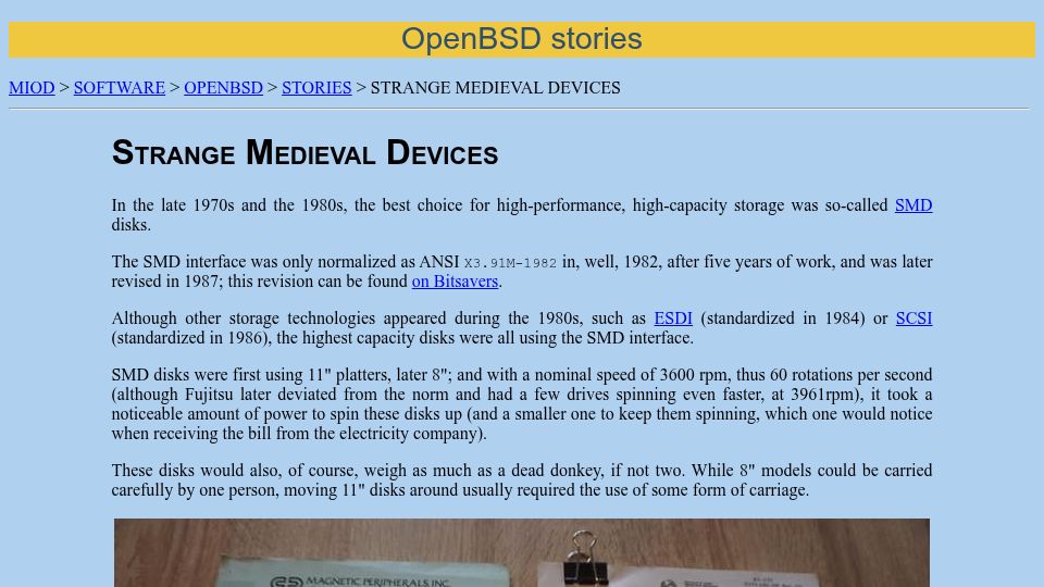 Screenshot of miod.online.fr: OpenBSD Stories: Strange Medieval Devices