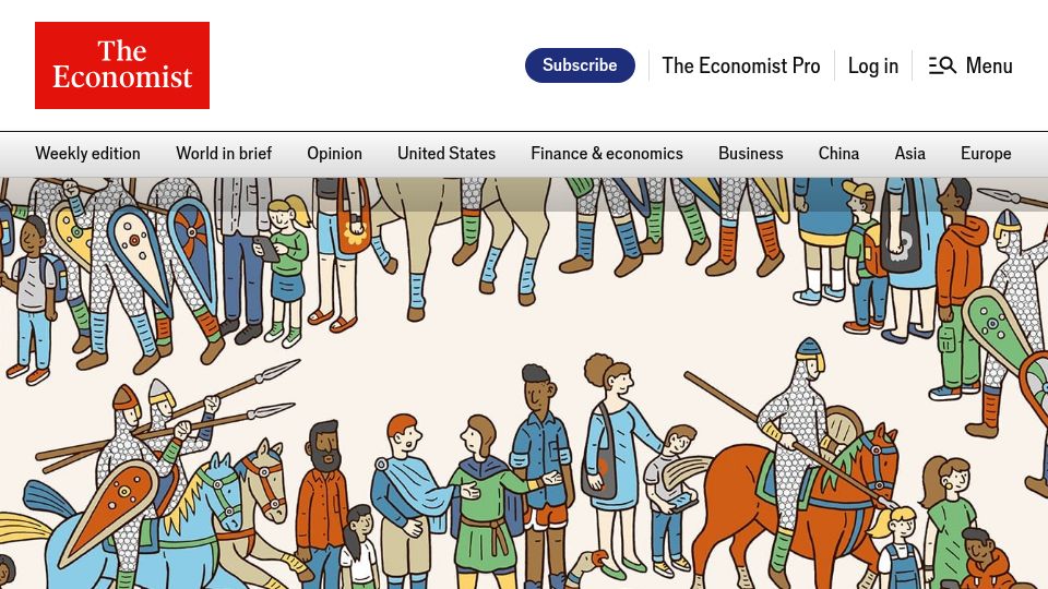 Screenshot of economist.com: The many mysteries and lessons of the Bayeux tapestry