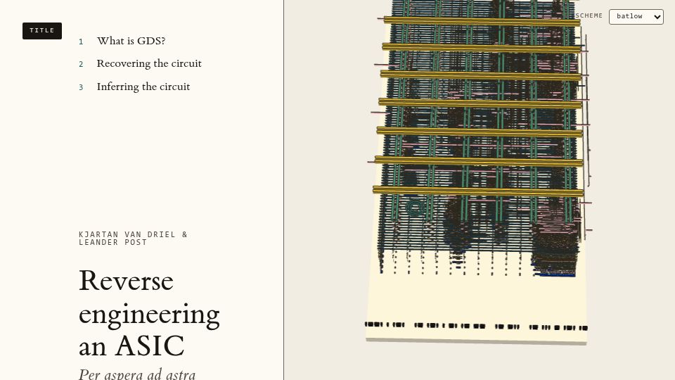 Screenshot of kjartanvandriel.github.io: Reverse Engineering an ASIC