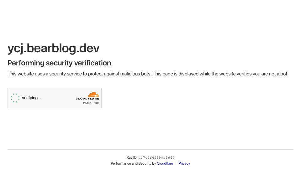 Screenshot of ycj.bearblog.dev: My business partner sent a 5K vibe-coded PR that he didn't even test